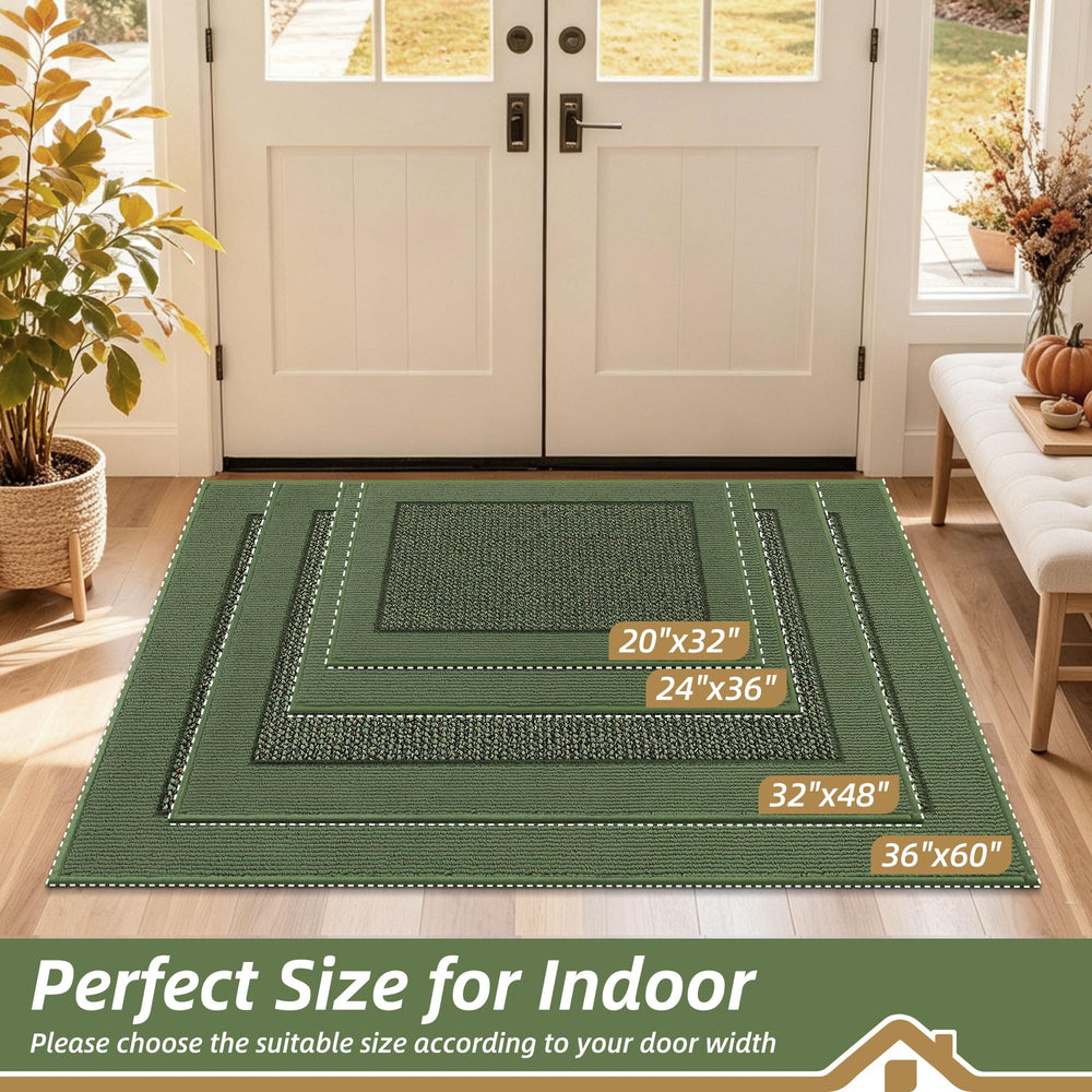 Close-up of BEQHAUSE door mat showing texture and material