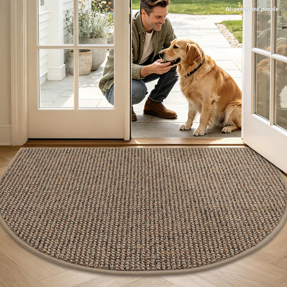 Close-up of BEQHAUSE doormat texture and design