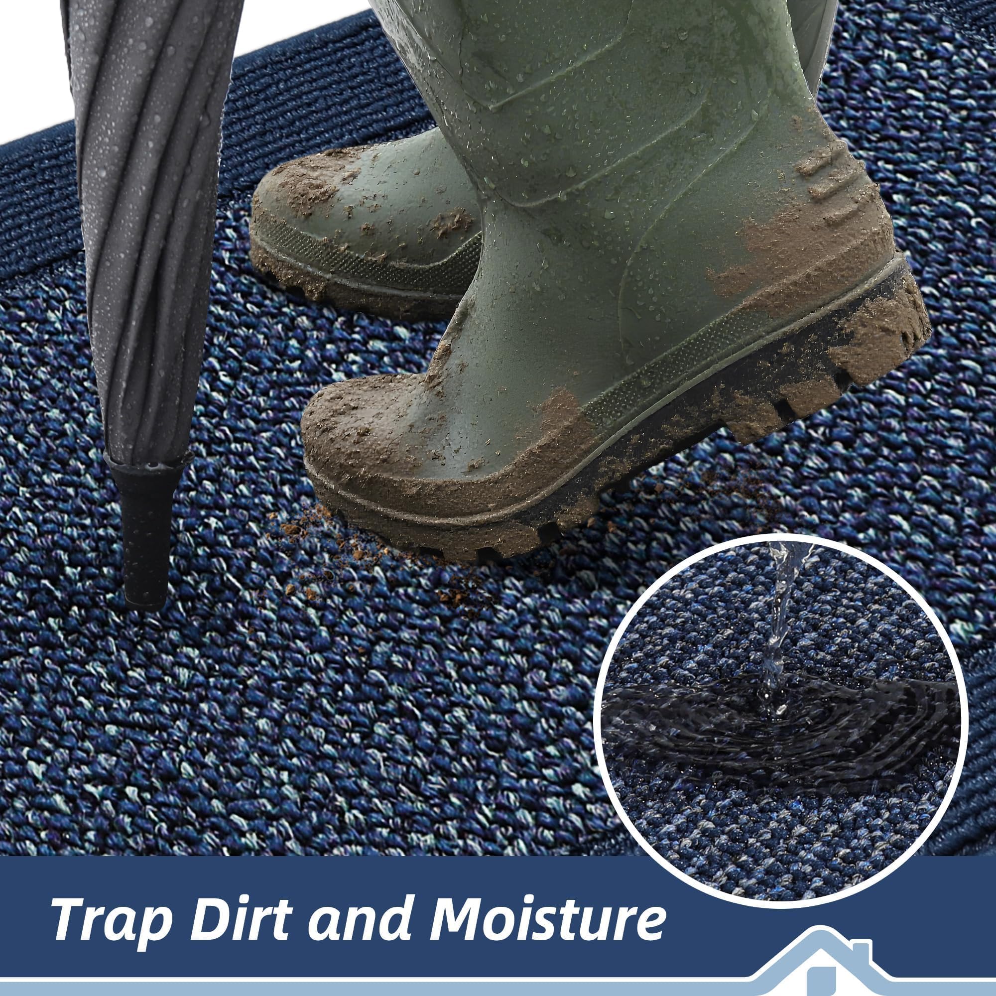 Close-up of BEQHAUSE Indoor Door Mat's premium polypropylene material