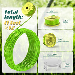 Close-up of Bessport trimmer spool yellow design