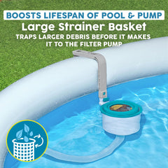 Close-up of Bestway Flowclear skimmer mounting bracket