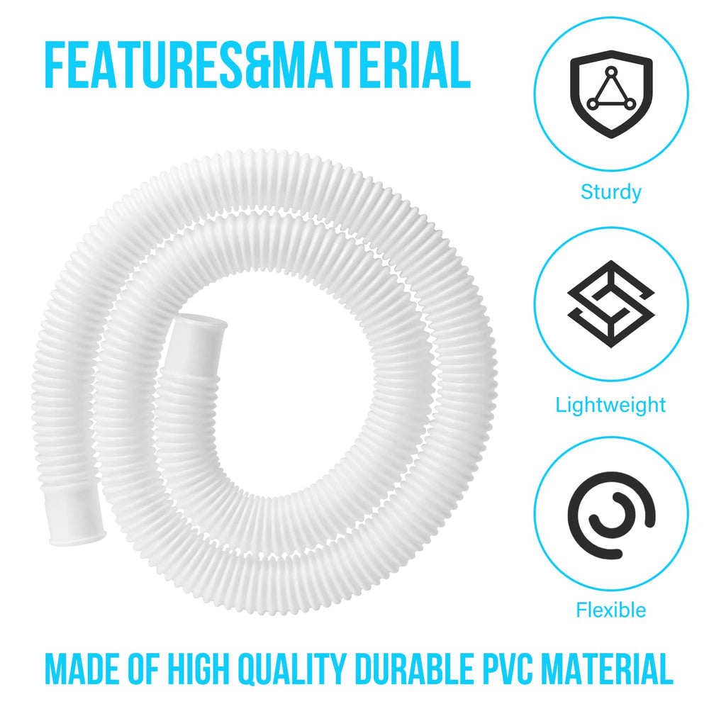 Close-up of BEWAVE pool hose fittings and compatibility