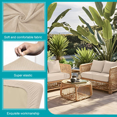 Close-up of BIETYONE Outdoor Cushion Cover fabric texture