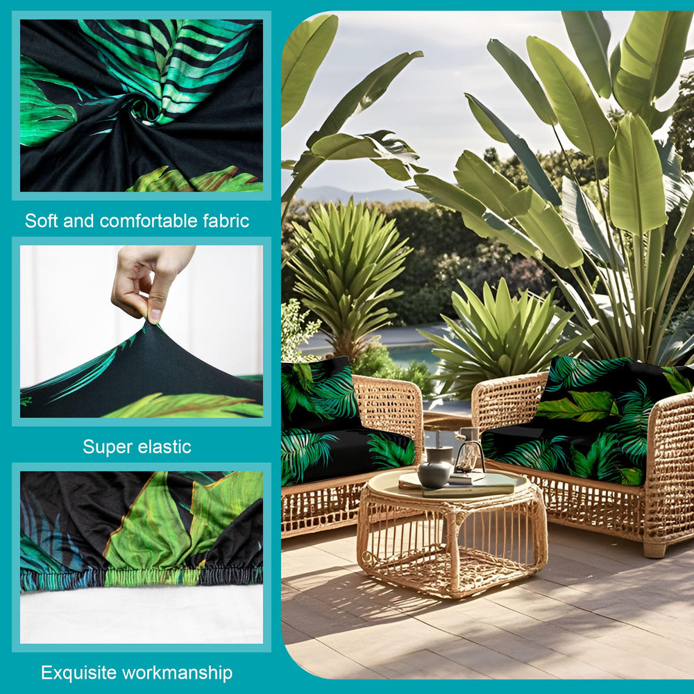 Close-up of BIETYONE Outdoor Cushion Covers with vibrant summer pattern