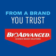 Close-up of BioAdvanced Weed & Grass Killer label showing active ingredients