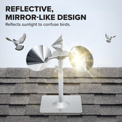 Close-up of Bird B Gone Reflect-a-Bird chrome reflective finish