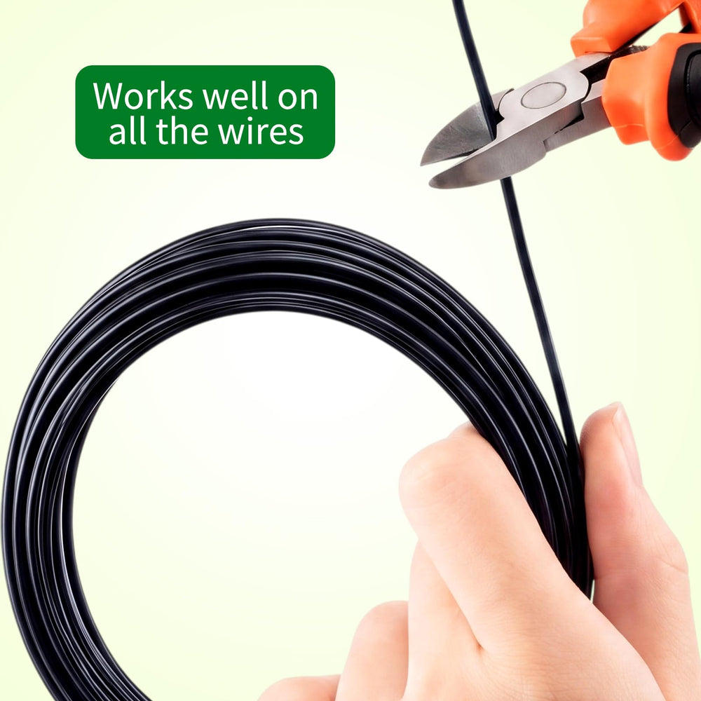 Close-up of black 2mm aluminum bonsai wire