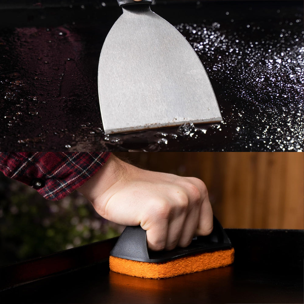 Close-up of BLACKSTONE stainless steel spatula