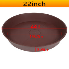 Close-up of Bleuhome 22-inch plant saucer showing depth and finish