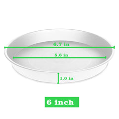 Close-up of Bleuhome 6-inch plant saucer glossy inner finish