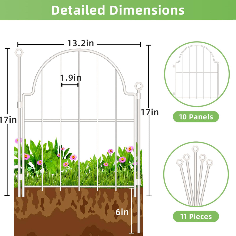Close-up of Blingluck decorative garden fence arch design