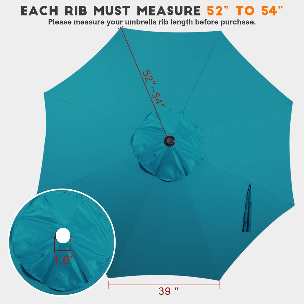 Close-up of Blissun umbrella canopy fabric showing UV protection