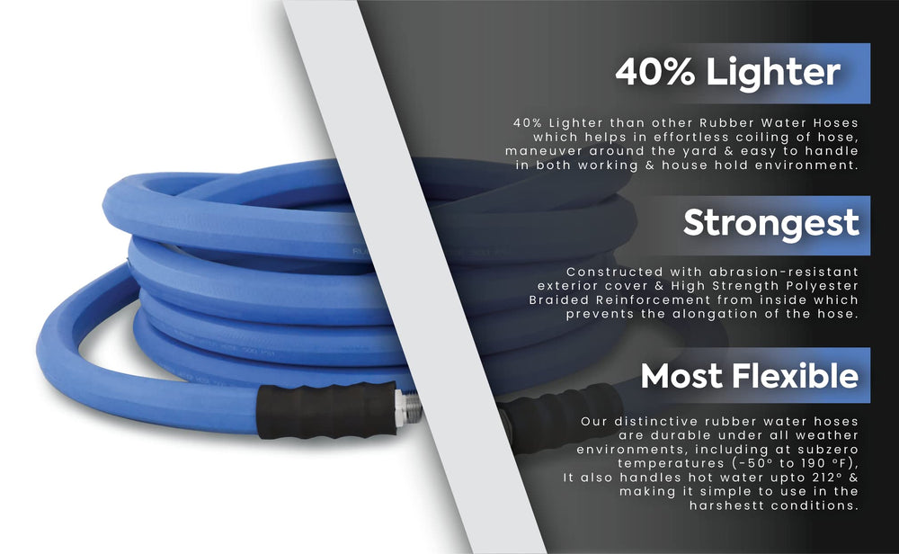 Close-up of BLUBIRD AG-LITE hose flexibility at low temperature