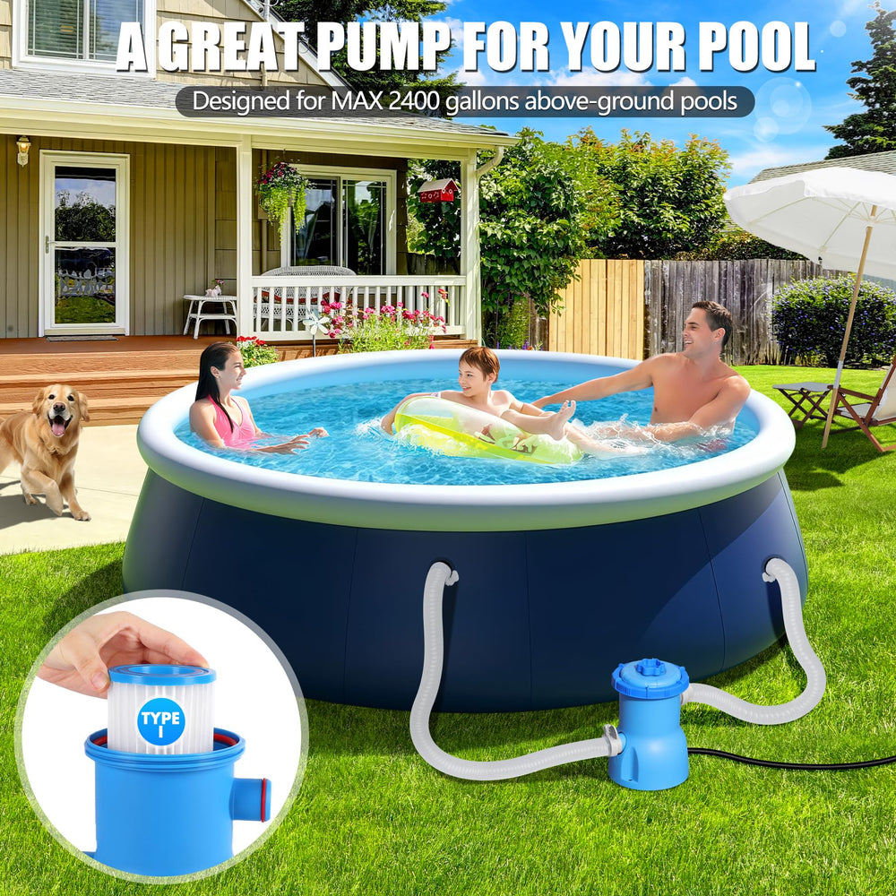 Close-up of BluClear pool filter pump GFCI plug