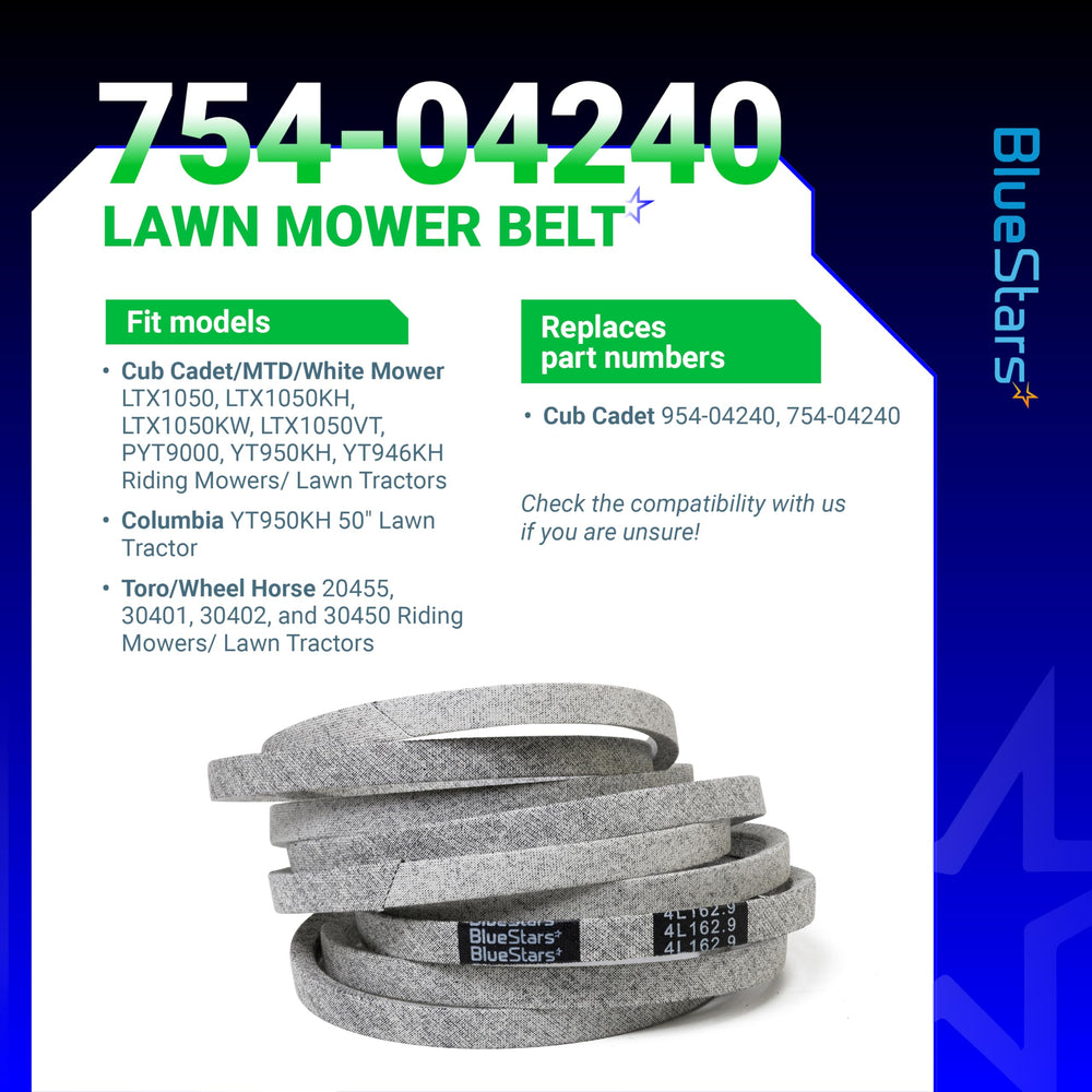 Close-up of BlueStars 754-04240 Mower Deck Belt material