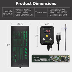 Close-up of BN-LINK thermostat controller with LED display