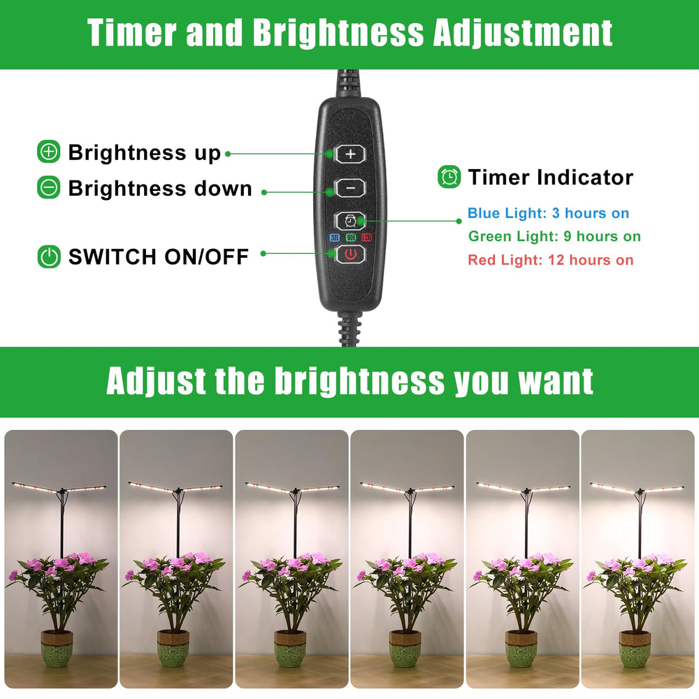 close-up of bodkar Plant Grow Light LEDs