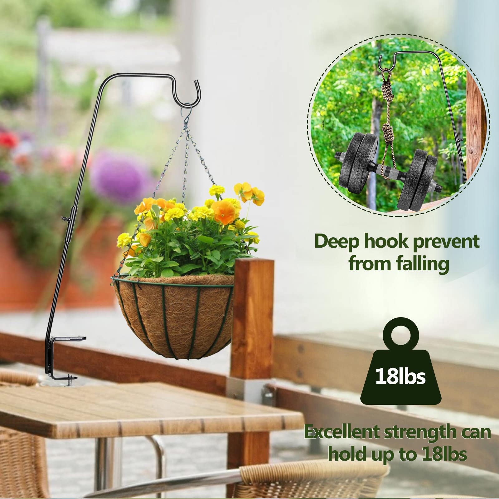 Close-up of BOLITE bird feeder hanger swivel wing-nut design