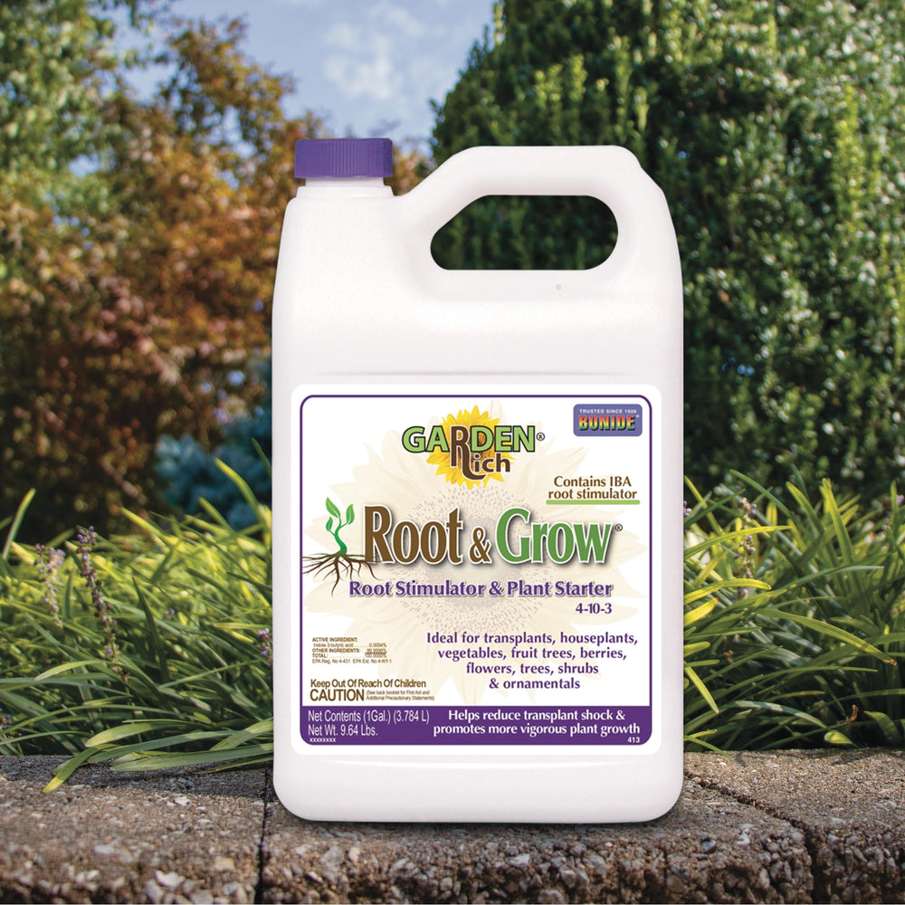 Close-up of Bonide Root & Grow label details