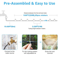 Close-up of Bonviee brass misting nozzles