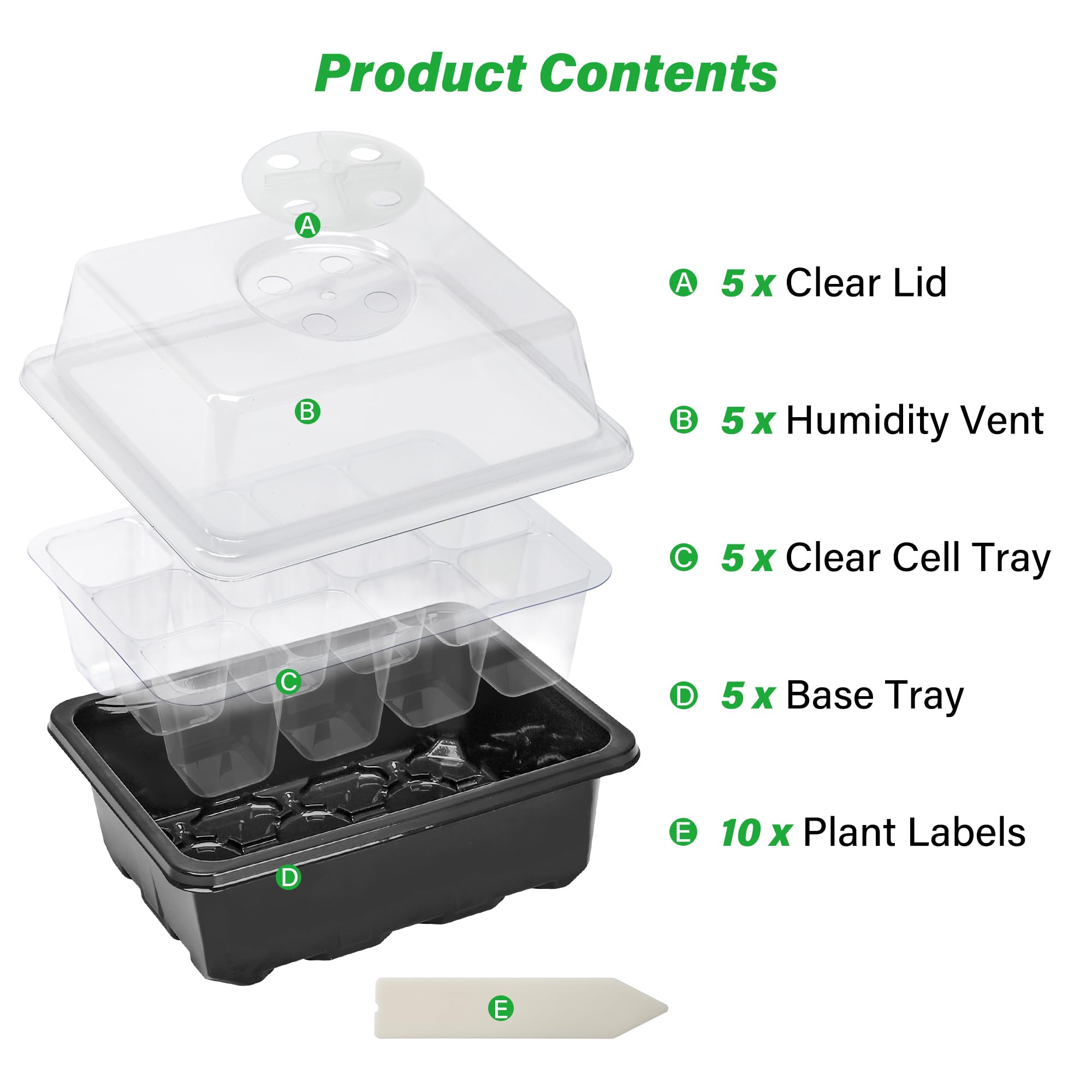 Close-up of Bonviee seed starter tray with adjustable vents