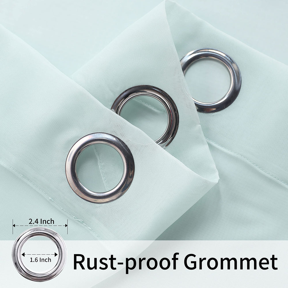 Close-up of BONZER Outdoor Curtains grommet detail