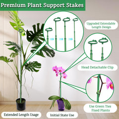Close-up of BOVITRO Extendable Plant Stakes with clips