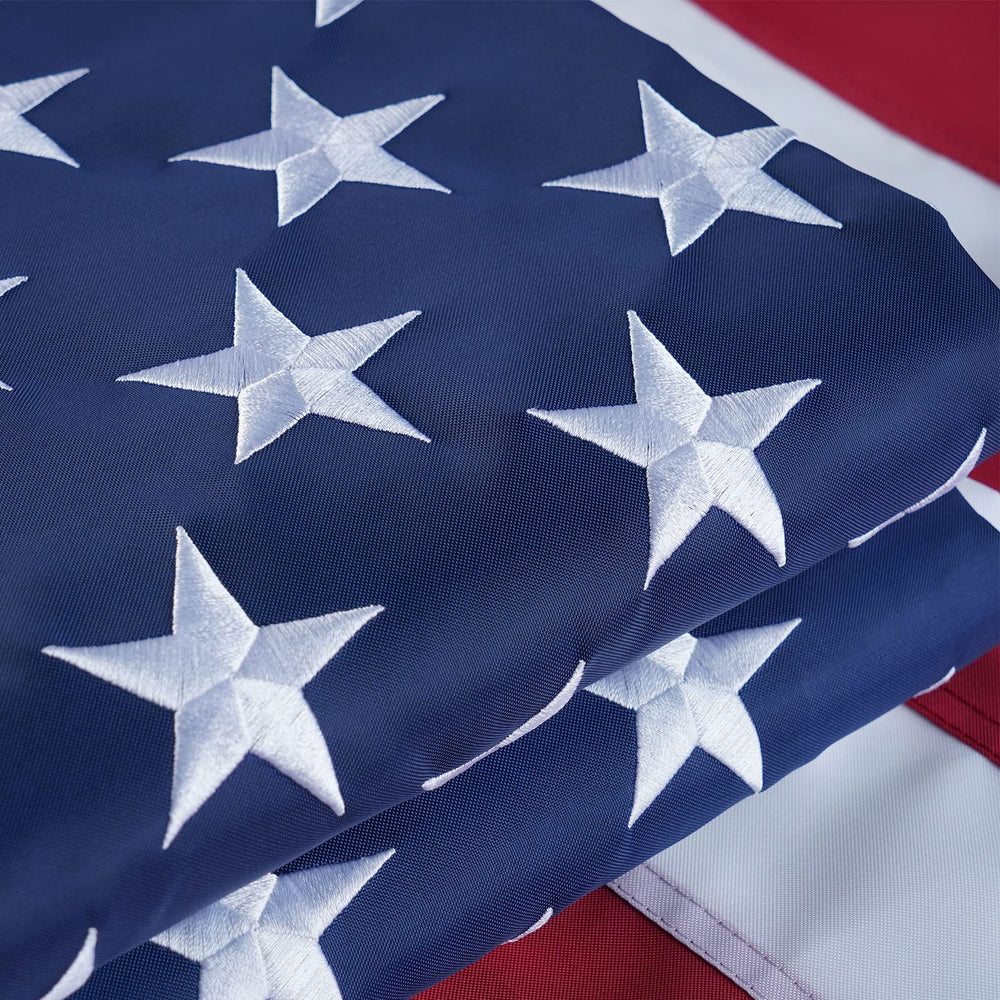 Close-up of Bradford American Flag showing double stitching