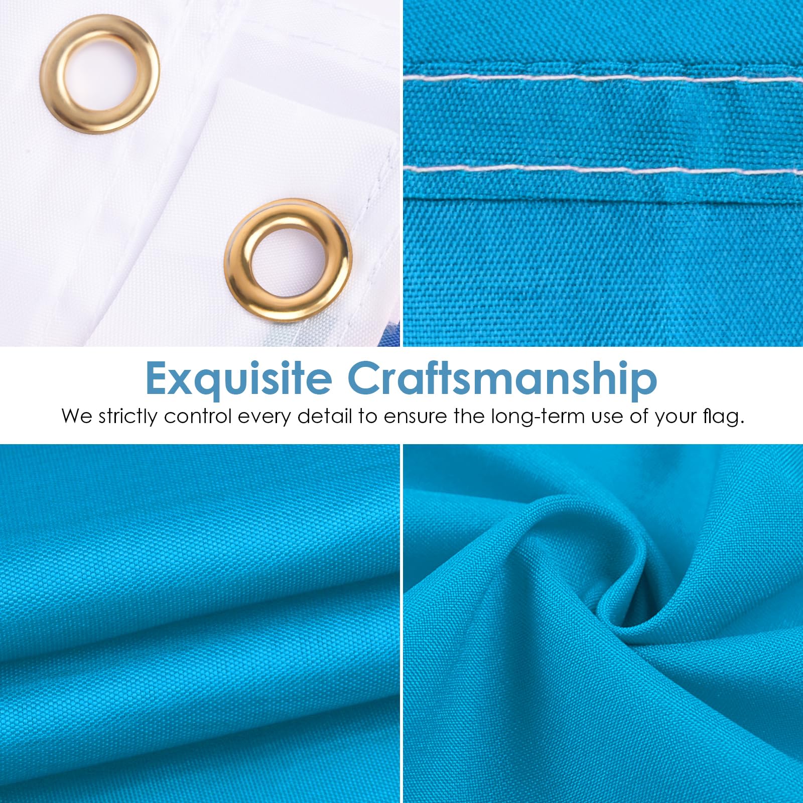 Close-up of brass grommet on AhfuLife Guatemala Flag