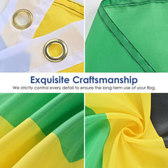 Close-up of brass grommet on AhfuLife Jamaica Flag