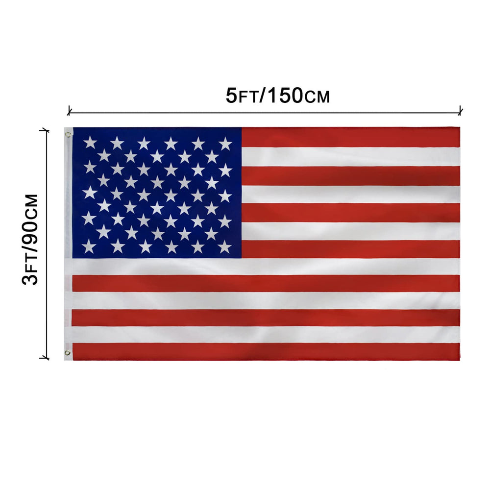Close-up of brass grommet on TCTOHZNG USA Flag
