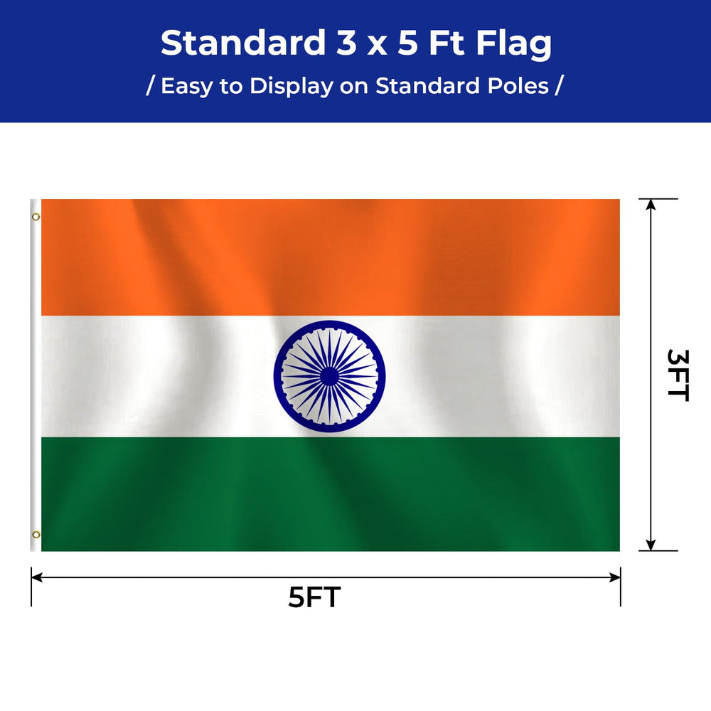 Close-up of brass grommets on ZDSSM India Flag