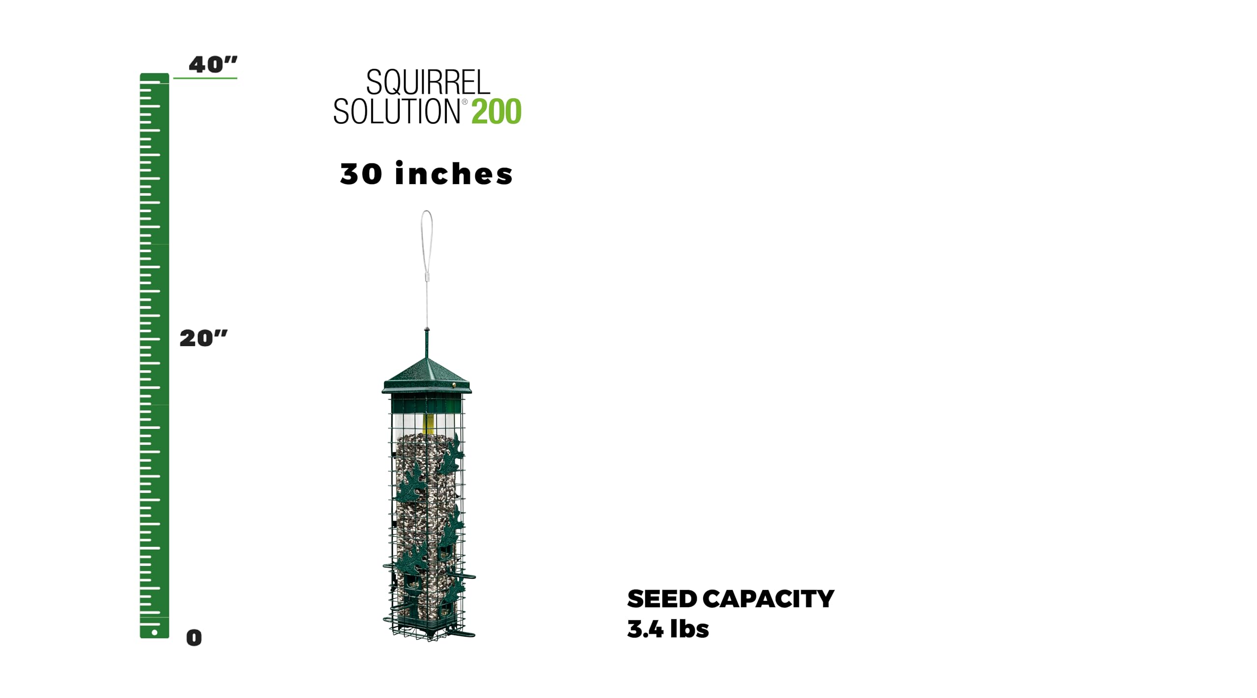 Close-up of Brome Squirrel Solution 200 seed ports