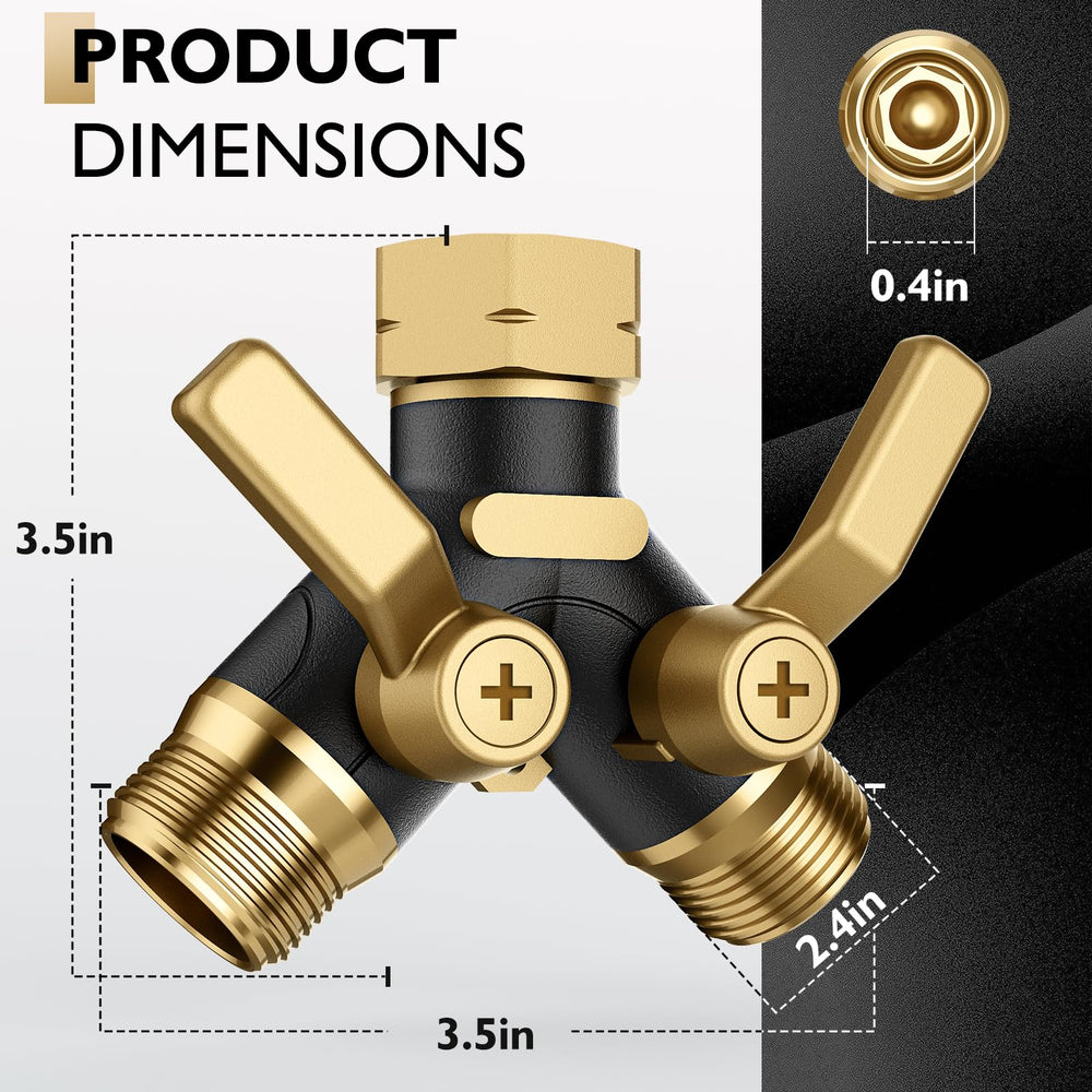 Close-up of BRONWIDE Garden Hose Splitter metal construction