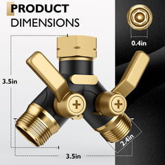 Close-up of BRONWIDE Garden Hose Splitter metal construction