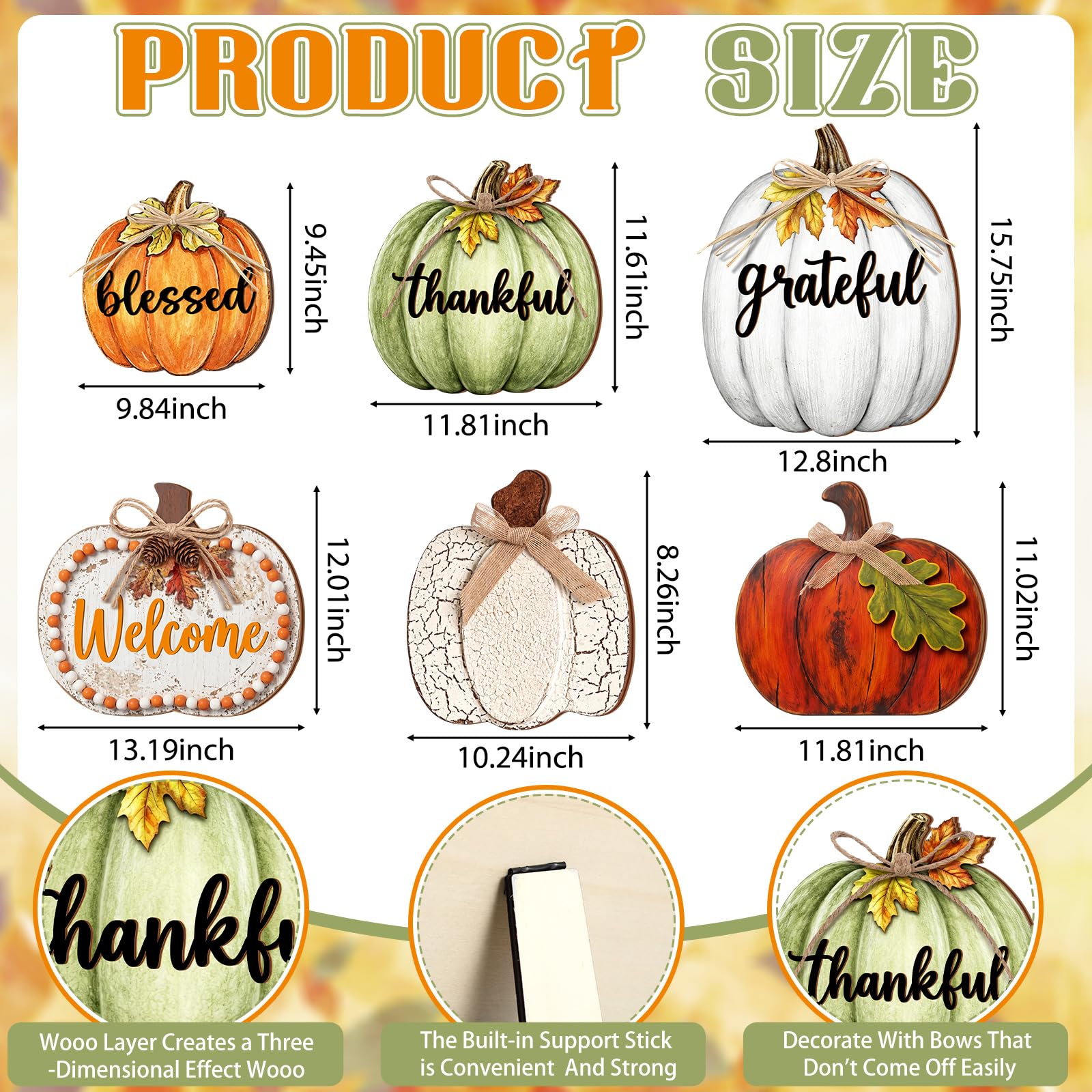 Close-up of brown pumpkin porch sign against a white background