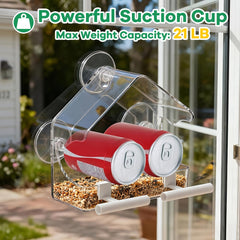 Close-up of BTFSZ Window Bird Feeder suction cup detail