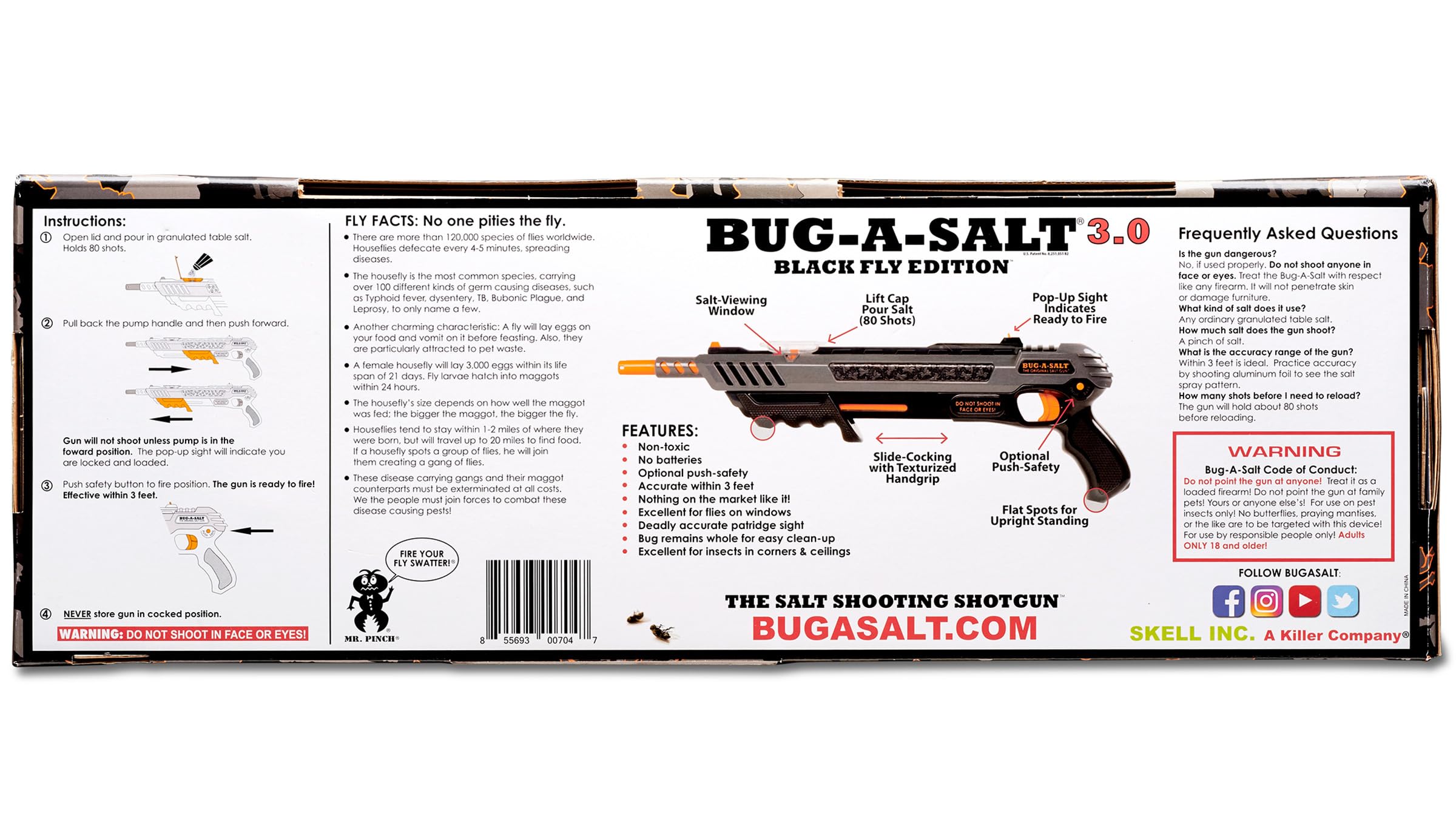 Close-up of BUG-A-SALT Black Fly 3.0 sight