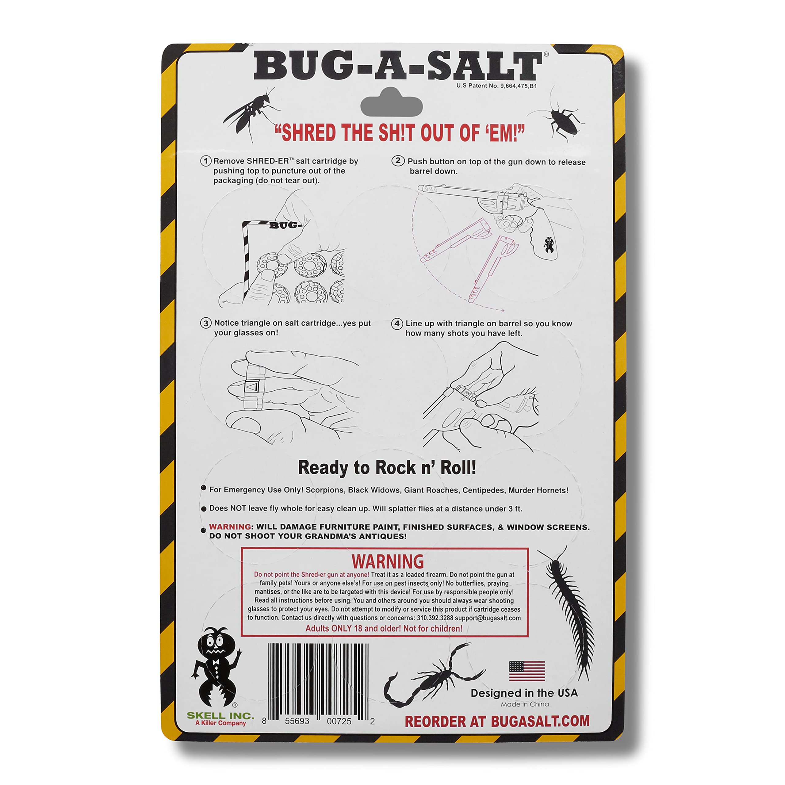 Close-up of BUG-A-SALT Shred-ER Salt Cartridges