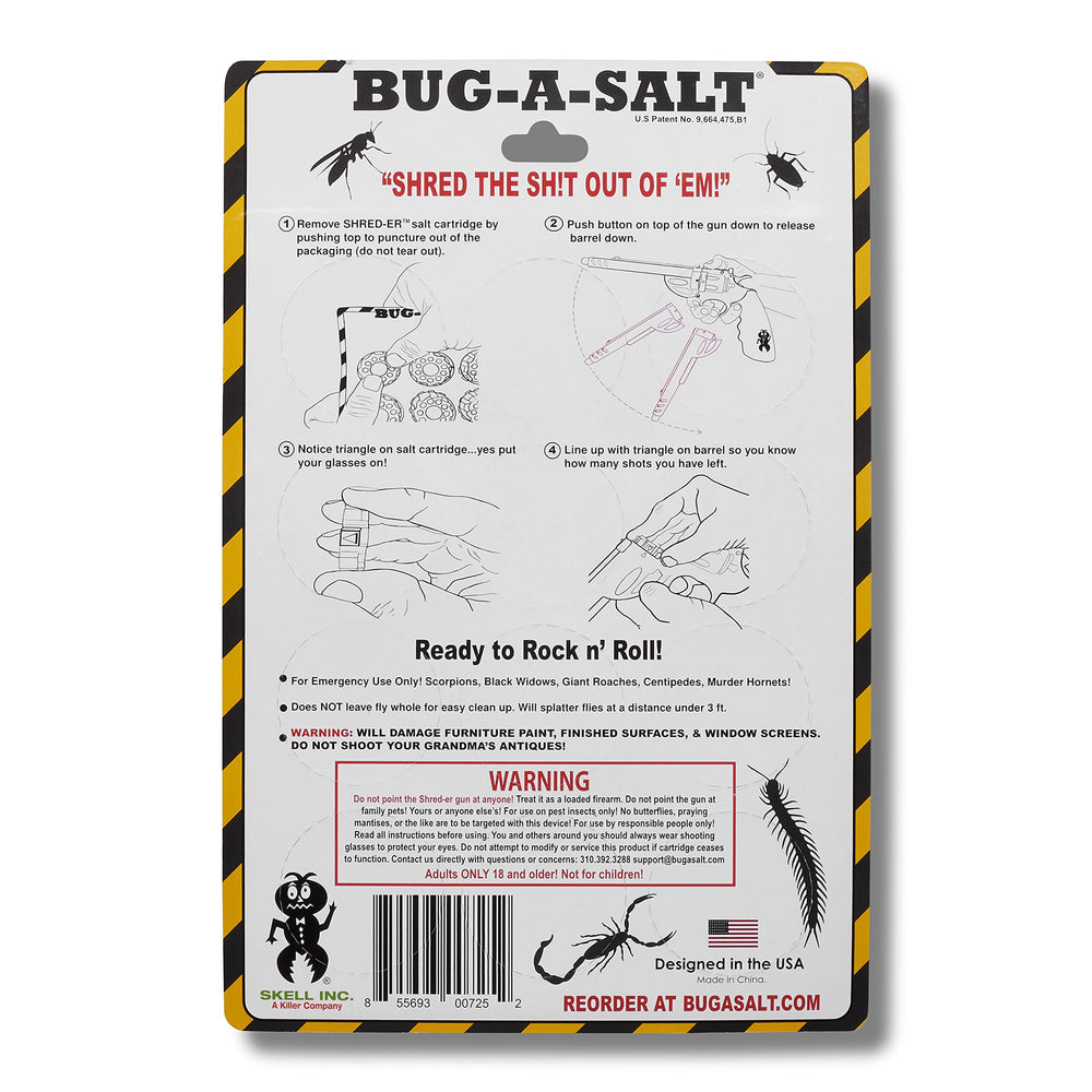 Close-up of BUG-A-SALT Shred-ER Salt Cartridges