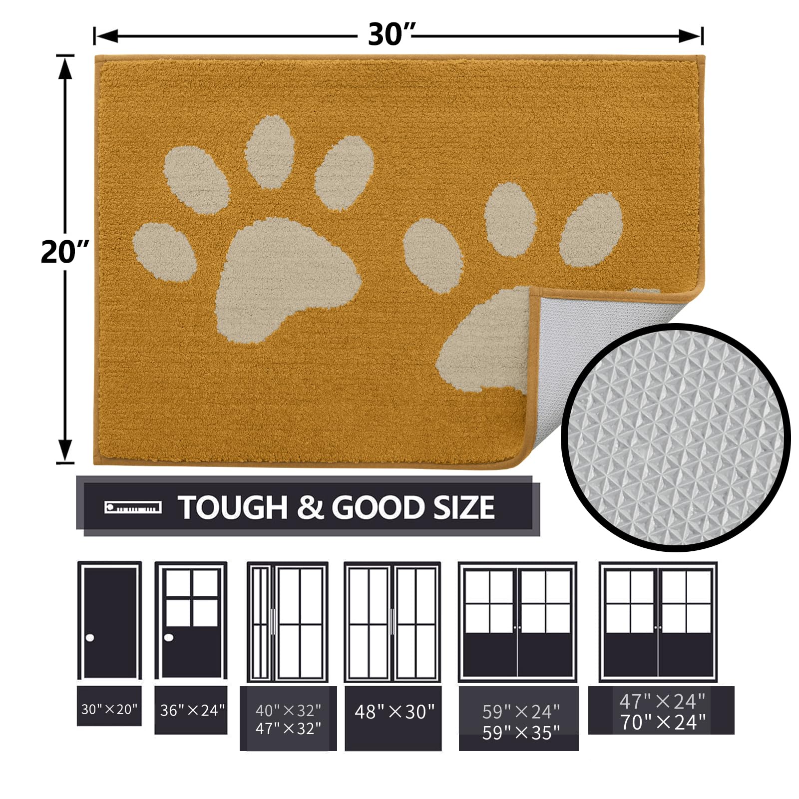 Close-up of Buganda Dog Door Mat edges