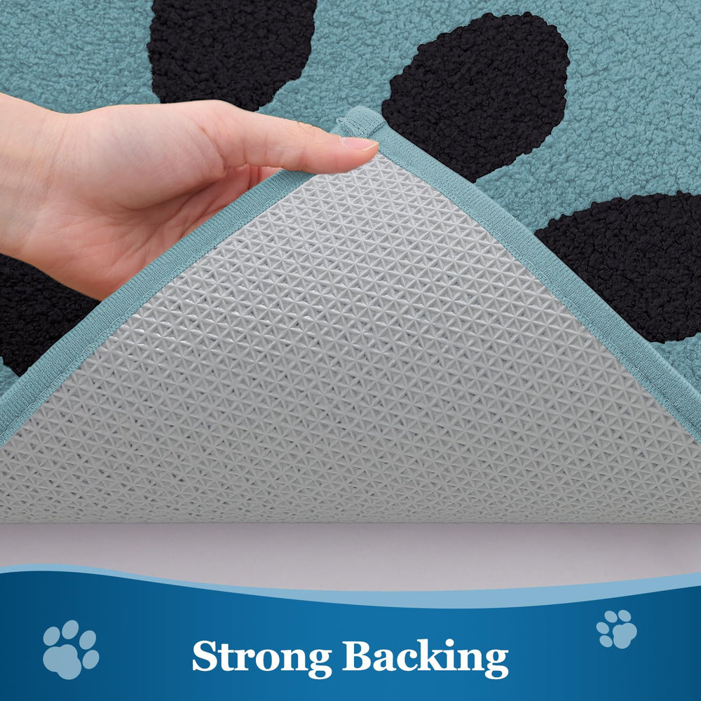 Close-up of Buganda Dog Door Mat non-slip backing