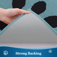 Close-up of Buganda Dog Door Mat non-slip backing