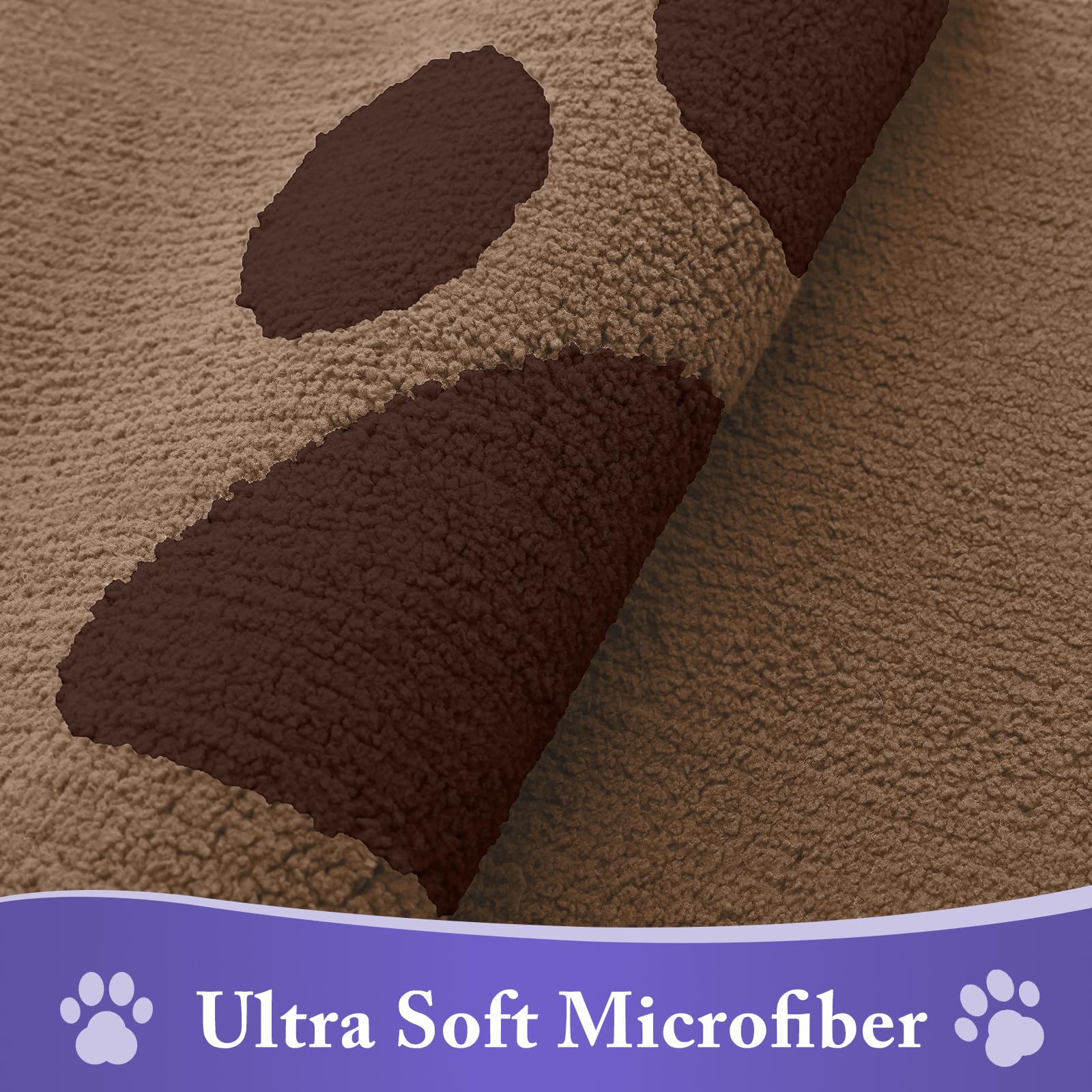 Close-up of Buganda Dog Door Mat's soft microfiber texture