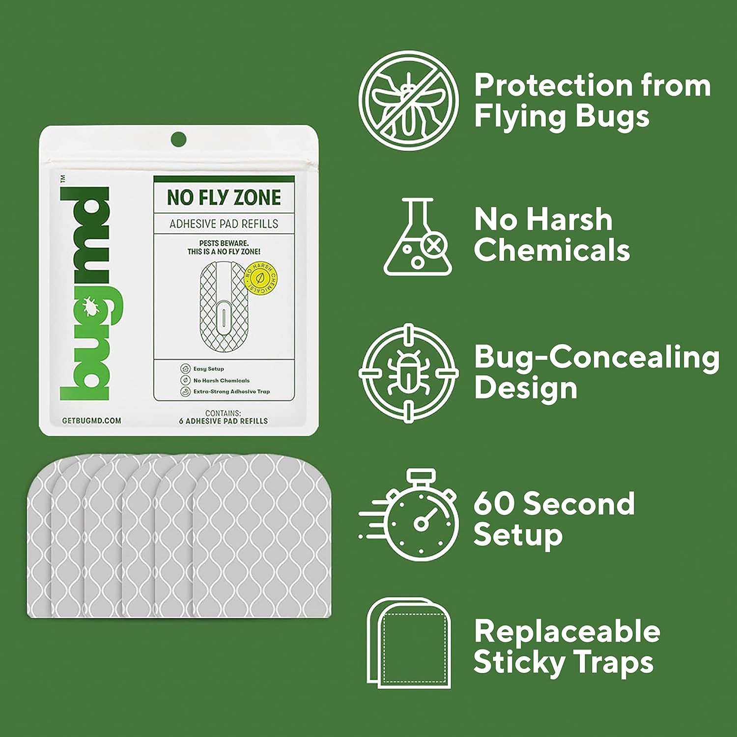 Close-up of BugMD No Buzz Zone Replacement Pad