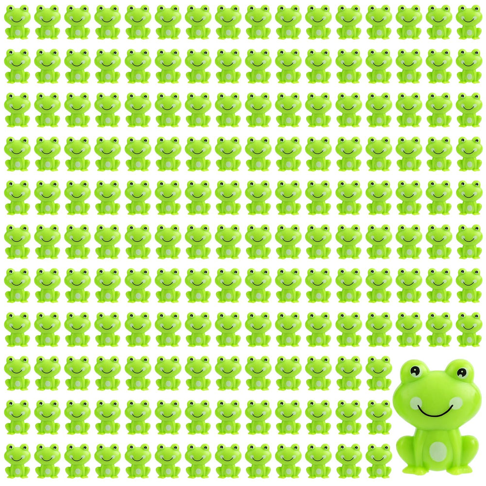 Close-up of BuQiuRen mini green frog figurine