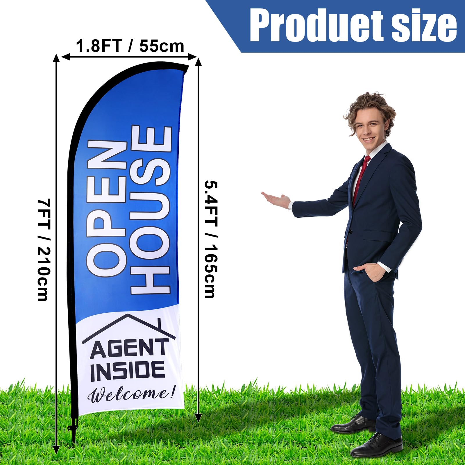 Close-up of Buryeah open house flag assembly components