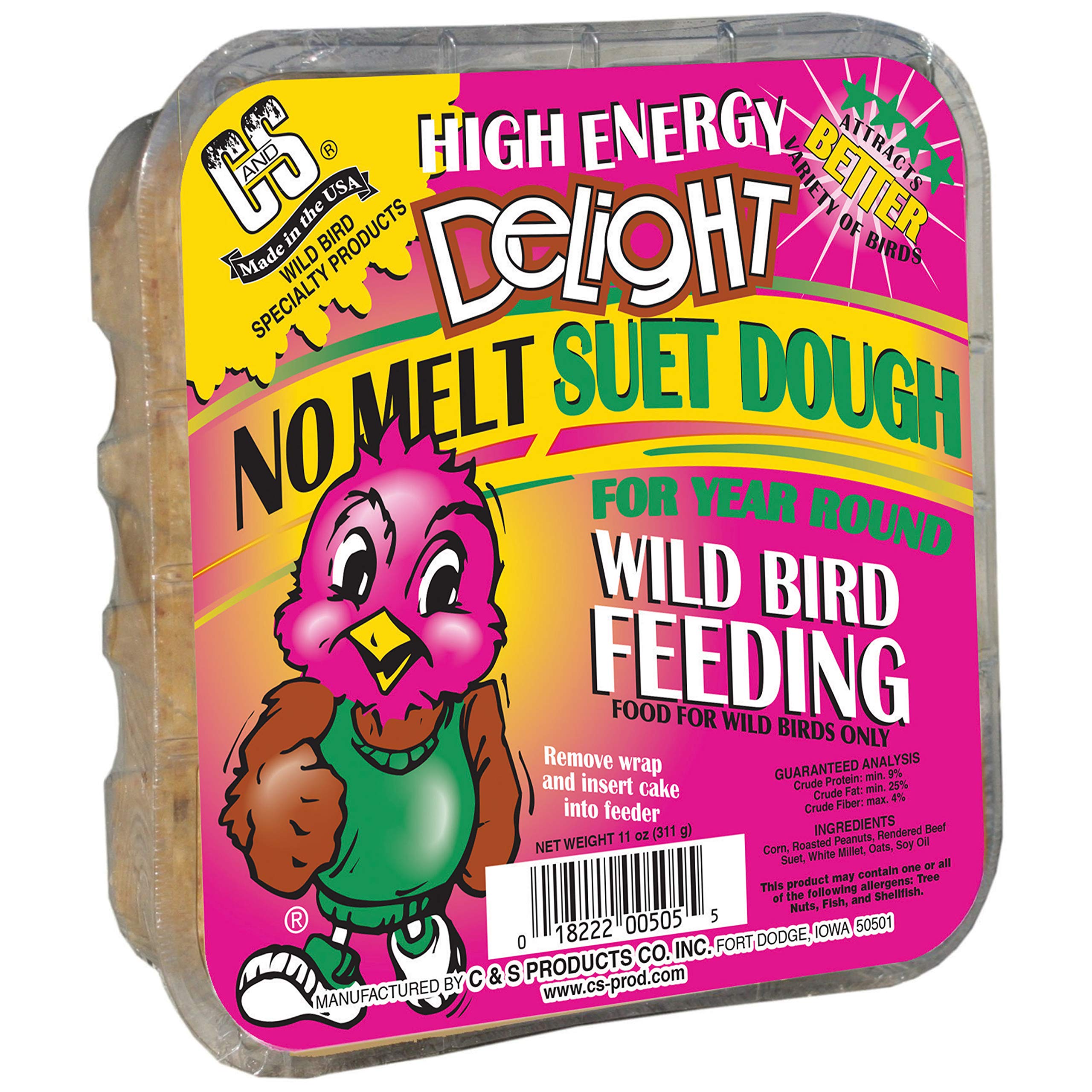 Close-up of C&S High Energy Delight No Melt Suet Dough cake
