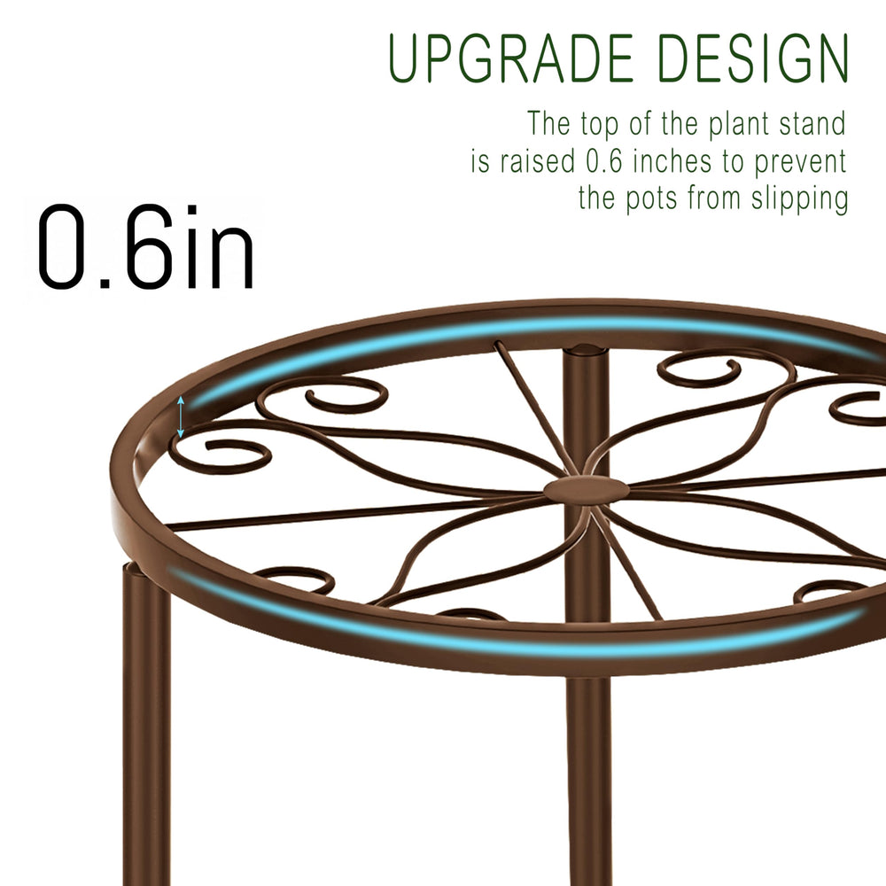 Close-up of CADANI Metal Plant Stand surface finish
