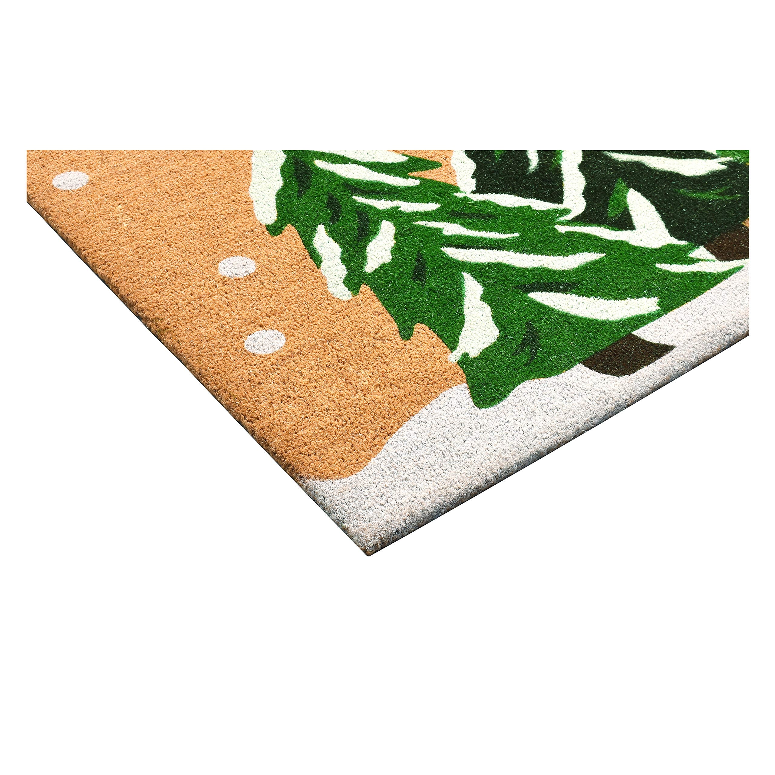 Close-up of Calloway Mills Winter Wonderland Doormat coir texture